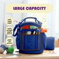 thumbnail image 2 of Craftbud Crochet Bag Yarn Organizer, Durable Knitting Bag For Crocheting Organizer Accessories, Royal Blue, 2 of 6
