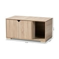 thumbnail image 5 of Baxton Studio Jasper Modern and Contemporary Oak Finished 2-Door Wood Cat Litter Box Cover House, 5 of 10