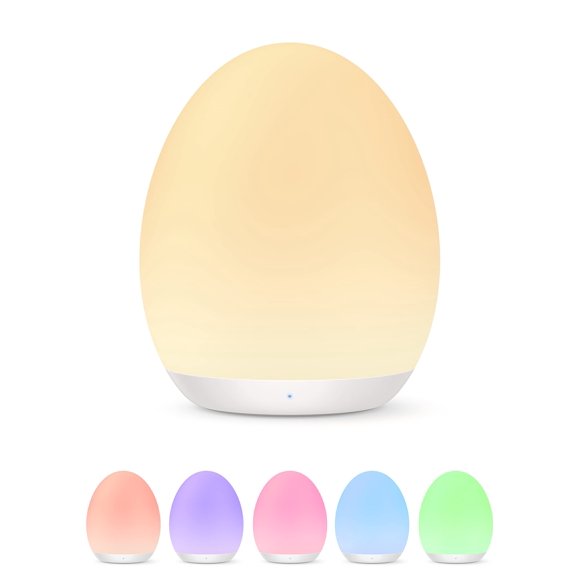 Lámpara nocturna JolyWell Baby Egg, 7 colores, atenuación continua