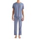 thumbnail image 1 of Conjunto de pijama azul Primavera Verano Ropa de casa para hombre Cuello redondo Pantalones de manga corta Conjunto de pijama fino modal Zhivalor BST3034120-1, 1 of 6