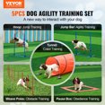 thumbnail image 2 of VEVOR Dog Agility Training Equipment 5 PCS Combination Set with Hurdles Tunnel, 2 of 9