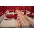 thumbnail image 3 of Peppermint Mocha Merry Christmas Striped Cotton Table Runner (17"x54"), 3 of 4