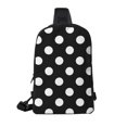 thumbnail image 6 of Sigee Black and White Polka Dot for Dual Pocket Sling Backpack Hiking Daypack Multipurpose Cross Body Chest Bag, 6 of 8