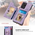 thumbnail image 5 of Note 20 Ultra Case,Card Holder Wallet for Galaxy Note 20 Ultra 5G Case,Ring Holder Stand,RFID-Blocking,Wrist Strap,Camera Protector,Leather Protective  Flip Cover Phone Cases 2023 (Purple), 5 of 14