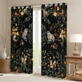 thumbnail image 2 of Erosebridal Tropical Flower Black Out Curtains, Woodland Animal Deer Wolf Curtains Pack of 2 (42x63 Each), 2 of 6