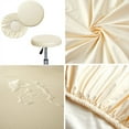 thumbnail image 3 of Shukii Stool Covers Round 2 Pack Beige M (12"-14")Stretch Bar Stool Covers Watedrproof PU Stool Cushion Round Bar Stool Seat Covers, 3 of 6