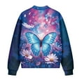 thumbnail image 5 of DISNIMO Butterfly Daisy Printed Sweatshirts for Women Trendy Jackets Long Sleeve Outwear Zip Front Jackets for Fall Winter, 2XL, 5 of 7