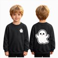 thumbnail image 2 of Child Boys Halloween Shirt for 7t 8t Boys Halloween T-shirt Boys Ghost Kids Shirt Crewneck Long Sleeve Graphic Top Toddler to Youth Boys Clothes Size 7-8 Years, 2 of 9