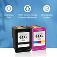 61XL Ink Cartridge Combo Pack for HP 61 for HP Envy 4500 5530 4502 5535 5534 OfficeJet 4630 4635