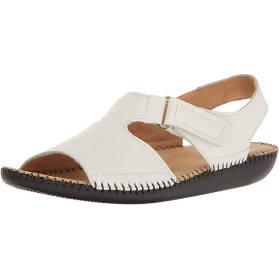 Women's Naturalizer, Scout leather low heel Sandals WHITE 6.5 (N) U.S. Women's