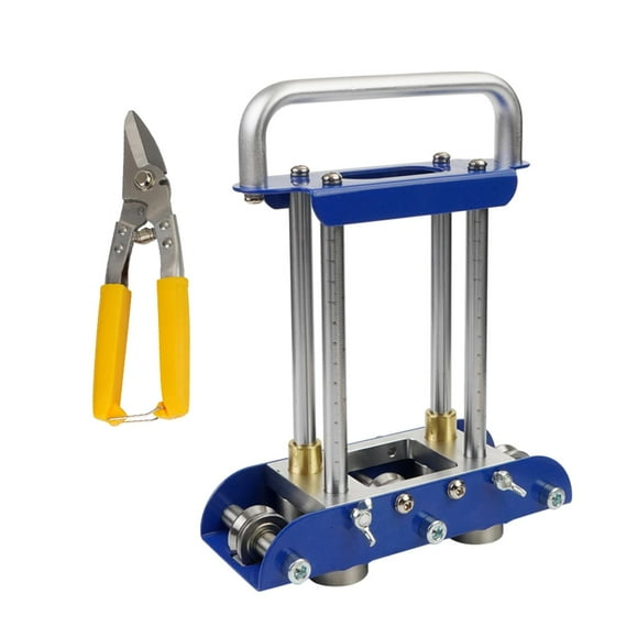 Dobladora de rodillos para bordes de chapa de metal, portátil, para hacer bordes plegables, jardín, granja Azul