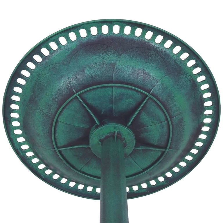 Costway Pedestal Bird Bath, Green photo 5
