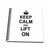 3dRose Keep Calm and Lift on - carry on weight lifting - hobby or professional lifter gifts fun funny humor - Mini Notepad, 4 by 4-inch