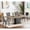 Style1-black & Grey, variant on 5 Pieces Faux Marble Dining Table Set for 4, 63"-79" Extendable Dining Room Table and 4 Blue Tufted Chairs Set for 4, Modern Large Expandable Kitchen Table with White Double Columns Base