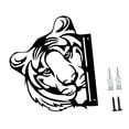 thumbnail image 3 of Arte de metal con forma de animal, hecho a mano, con hierro simulado, artesanías, ilustraciones, estacas para césped, decoración para exteriores. tigre, 3 of 9