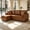 Light Brown, variant on Jivora 71" L-Shaped Modular Sofa, Faux Leather Pull-Out Sleeper with Storage Chaise