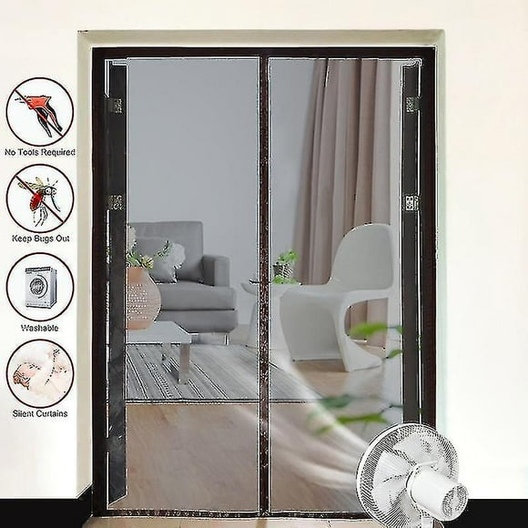 2021 New Magnetic Screen Door Curtain Anti-mosquito Net Fly Insect Screen Mesh Automatic Closing Custom Size Easy Installation