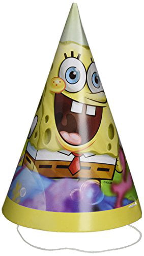 Party Supplies Novelty 8-Count American Greetings 645416353168 SpongeBob SquarePants Party Hats 