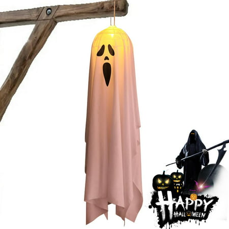

Ibaste Halloween Ghost Decorations Light Up Ghost Decoration Screaming Face Haunted House Prop Ghost for Tree Porch Door Window Ceiling Garland high quality