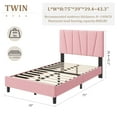 thumbnail image 3 of Full Size Bed Frame with Adjustable Headboard, Linen Upholstered Full Platform Bedframe with Strong Wooden Slats,Upholstered Mattress Foundation/No Box Spring Needed/Easy Assembly, 3 of 6