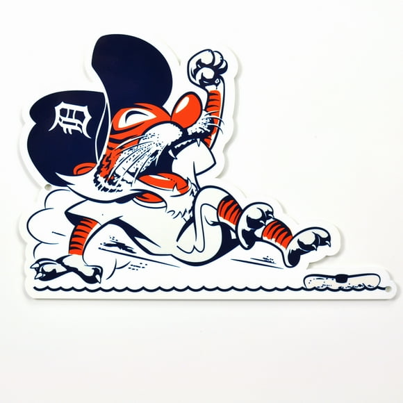 Detroit Tigers 12" Vintage Sliding Kitty Lasercut Steel Logo Sign