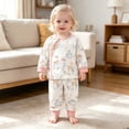 thumbnail image 6 of Toddler Baby Girl Fall Winter Outfit Long Sleeve Sweatshirts Pants Set Clothes 6-12 Months 12-24 Months 2t 3t 4t 5t 6t 7t 8t 9t Children,Warm 18-24 Months, 6 of 6