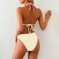 thumbnail image 7 of Oplxuo Women's Sexy Triangle Bikini Sets Fashion Print Push up Bra Tankini Top Swim Briefs 2-Piece Bathing Suit Beachwear, 7 of 7