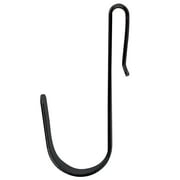 Small Black Snap-On J-Hook for Wire Shelving