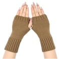 thumbnail image 1 of Gants Longs Sans Doigts Tricotés pour Femmes Chauffe-Poignets d'Hiver, 1 of 4