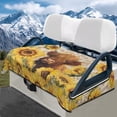 thumbnail image 2 of Aplkyhs Sunflower Highlands Cow Golf Cart Seat Cover Lightweight Lightweight Golf Blanket Compatible Club Car and More 2 Passenger Golf Carts Elastic Fashion, 2 of 7