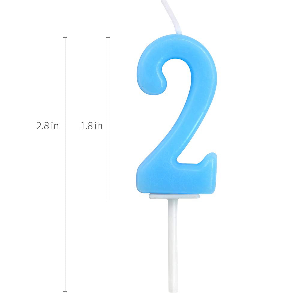 Dobmit Cute Blue Birthday Candle Number 1 Birthday Candle Numbers 