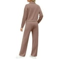 thumbnail image 7 of APEXFWDT Women's Sweatsuit Zip-Up Sweatshirt Jacket + Straight-Leg Sweatpants 2-Piece Lightweight Casual Athletic Tracksuits,L,Pink, 7 of 7