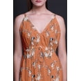thumbnail image 4 of Bimba Oiseau Dames Longue Robe à Imprimé Floral Spaghetti Sangle V Cou Maxi Plage Wear-XX-Large, 4 of 5