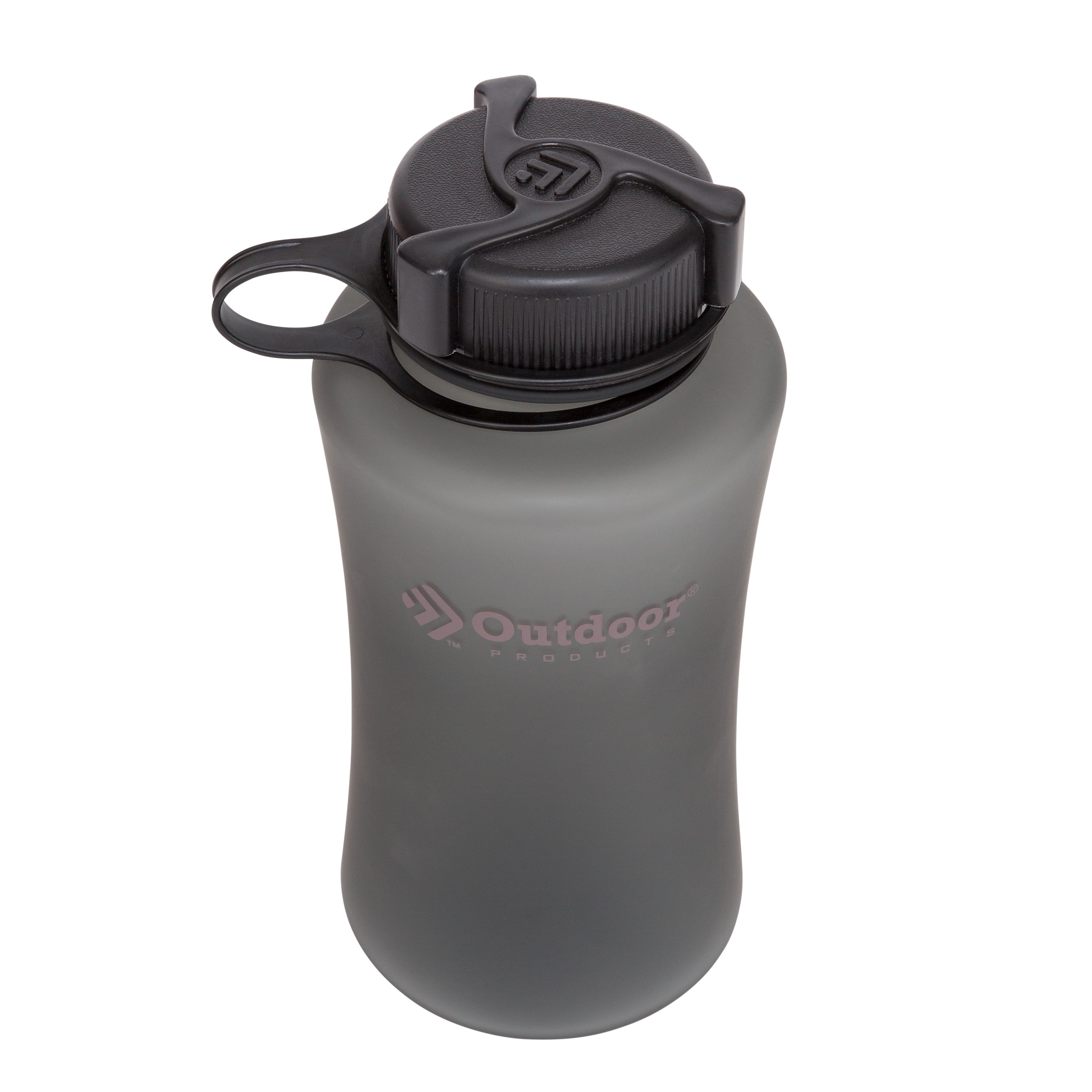 Outdoor Products Wide Mouth 33 oz Black Textured Cyclone Plastic Water Bottle with Sipper