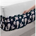 thumbnail image 2 of Magnolia Bed Skirt, Japanese Sakura on Blue Shade Background Spring Season Pattern, Elastic Bedskirt Dust Ruffle Wrap Around for Bedding Decor, 4 Sizes, Baby Pink Dark Blue, by Ambesonne, 2 of 2