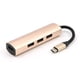 thumbnail image 5 of Aleación de aluminio tipo C a 4 puertos USB 3.0 Hub Splitter Cable adaptador (Oro)-211301.03, 5 of 7