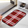 thumbnail image 2 of Floor Door Mats Bath Rugs Red Tartan Christmas , Entry Rug Non-Slip Washable Indoor Door Mat, Small Oriental Accent Throw Rug for Bedroom Kitchen Entryway Bathroom 36x24in Carpet Runner, 2 of 7