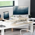 thumbnail image 3 of VIVO Light Wood Standing 32" Desktop Monitor Riser, White Frame, 3 of 9