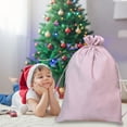 thumbnail image 2 of SLYNSHome Christmas Large Gift Bags,Drawstring Santa Claus Bag for Christmas Party Decor Xmas Stocking Stuffer Supplies - Pink, 2 of 7