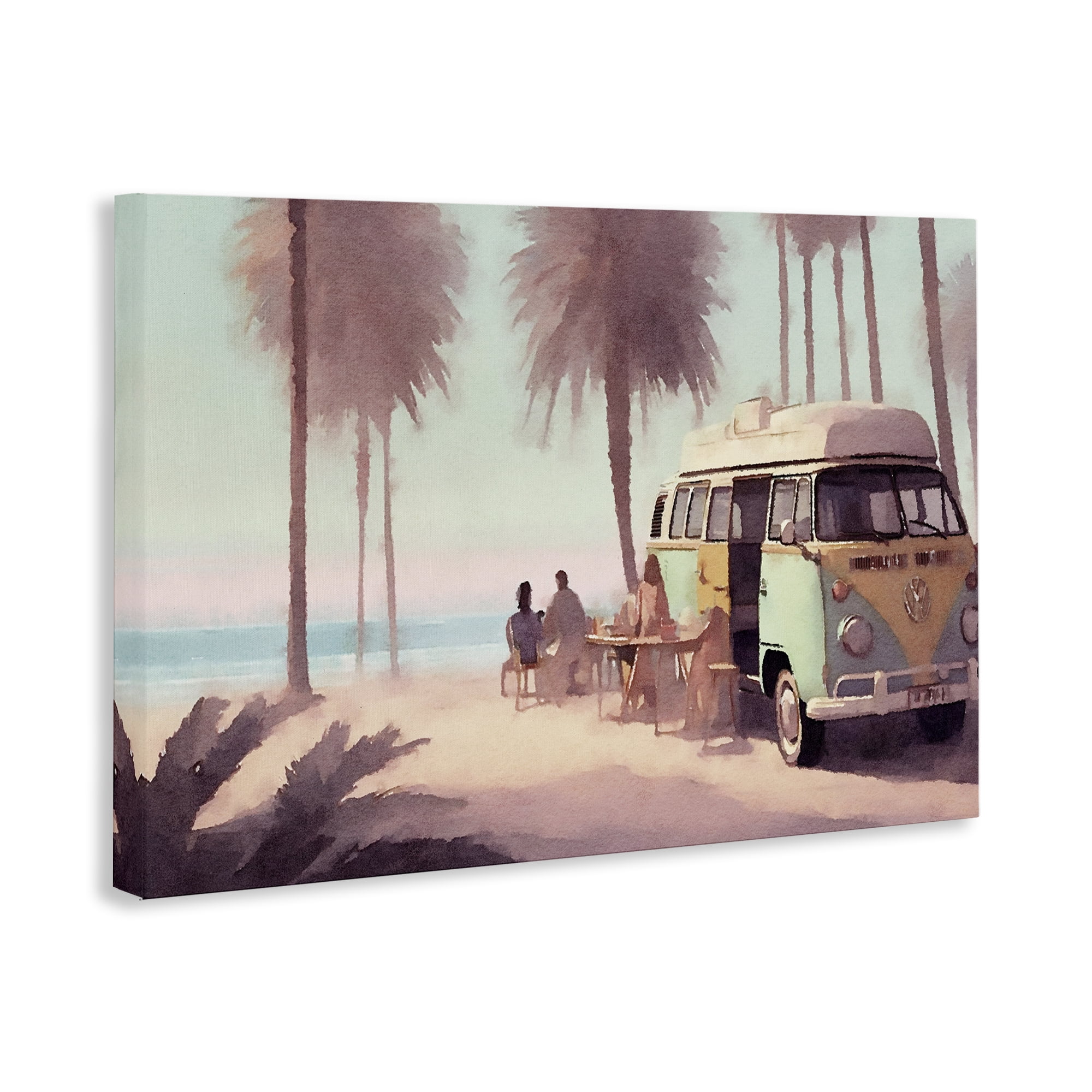 Stupell Industries Beach Day Hangout Nautical & Beach Painting Wrapped Canvas Art Print Wall Art, 24 x 16