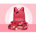 thumbnail image 2 of Children Kids 3 Pieces Dots Lightweight Nylon Backpack Schoolbag Set(Red), 2 of 5