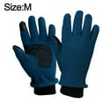 thumbnail image 2 of Navy gloves Autumn winter outdoor gloves Men's and women's touch screen windproof fleece gloves-M, 2 of 6