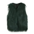 thumbnail image 2 of Ruyang Girls Faux Fur Vest Sleeveless Furry Jacket Kids Thick Warm CoatPlain Cute Fuzzy Waistcoat Fashion Cardigan, 2 of 5
