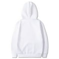 thumbnail image 5 of Men Casual Hoodies With Pocket Solid Color Drawstring Leather Label Comfortable Loose Trendy Sweatshirt For Daily Wear,White,S, 5 of 5