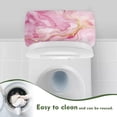 thumbnail image 4 of Renewold Marble Printed Toilet Tank Lid Cover, Stain-proof Protective Cover for Toilet Tank Lid, Fits Most Standard Toilets Tanks, Bathroom Decor Accessories, Pink, 4 of 6