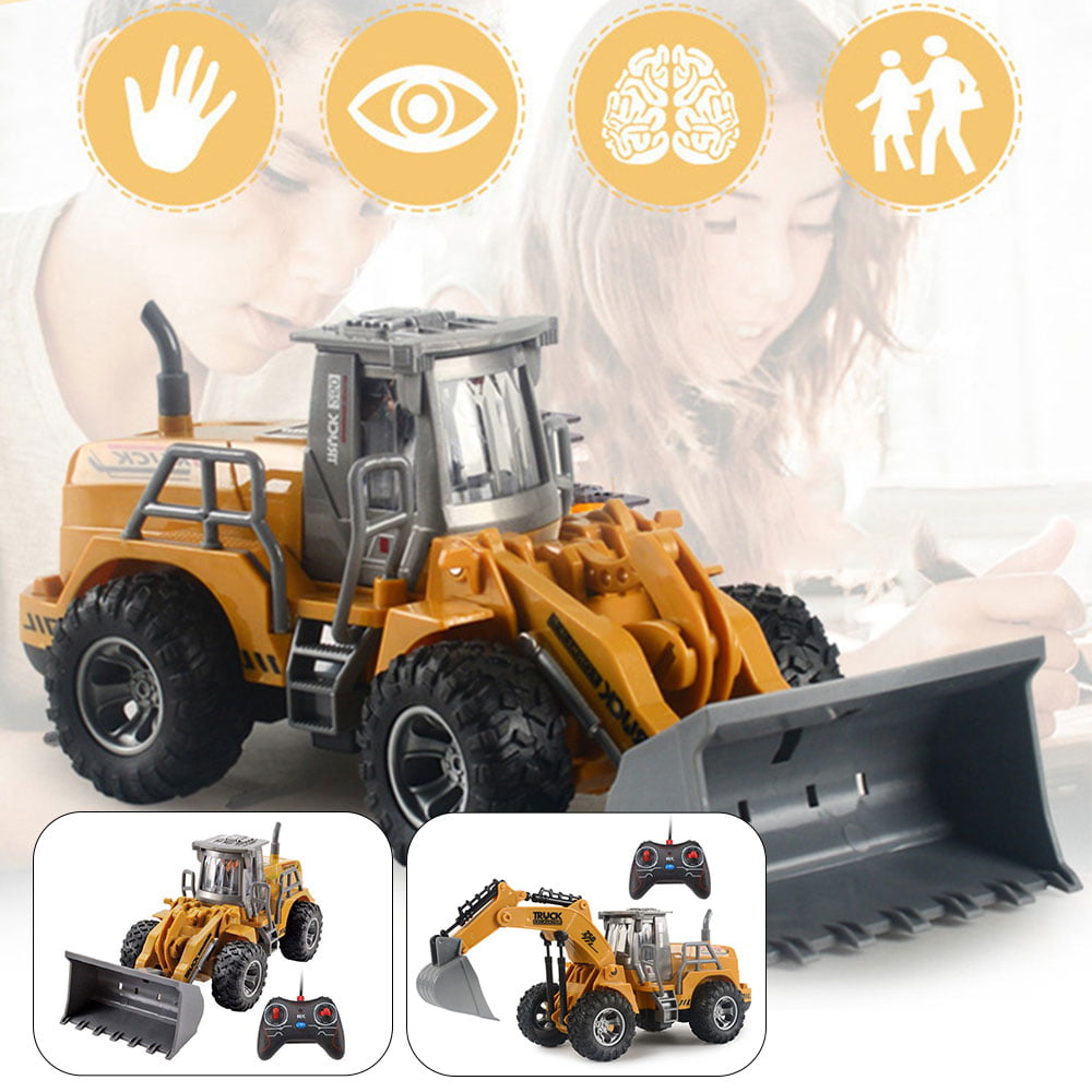 1/32 RC Excavator 2.4GHz Remote Control Digger USB Truck Toy For Gift 