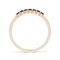thumbnail image 2 of ANGARA Natural Half Eternity Seven Stone Sapphire Wedding Ring in 14K Rose Gold for Women (Size-2mm) | September Birthstone, Birthday, Anniversary, Jewelry Gift for Women | Natural Blue Sapphire Ring, 2 of 8