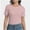Pink, variant on Fall Clothes Womens Crewneck Ribbed Long Sleeve Shirts Slim Fitted Tee Casual Basic Tshirt Top