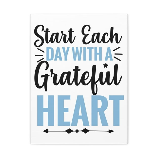 Scripture Walls A Grateful Heart Psalm 107:1 Christian Wall Art Print Ready to Hang Unframed