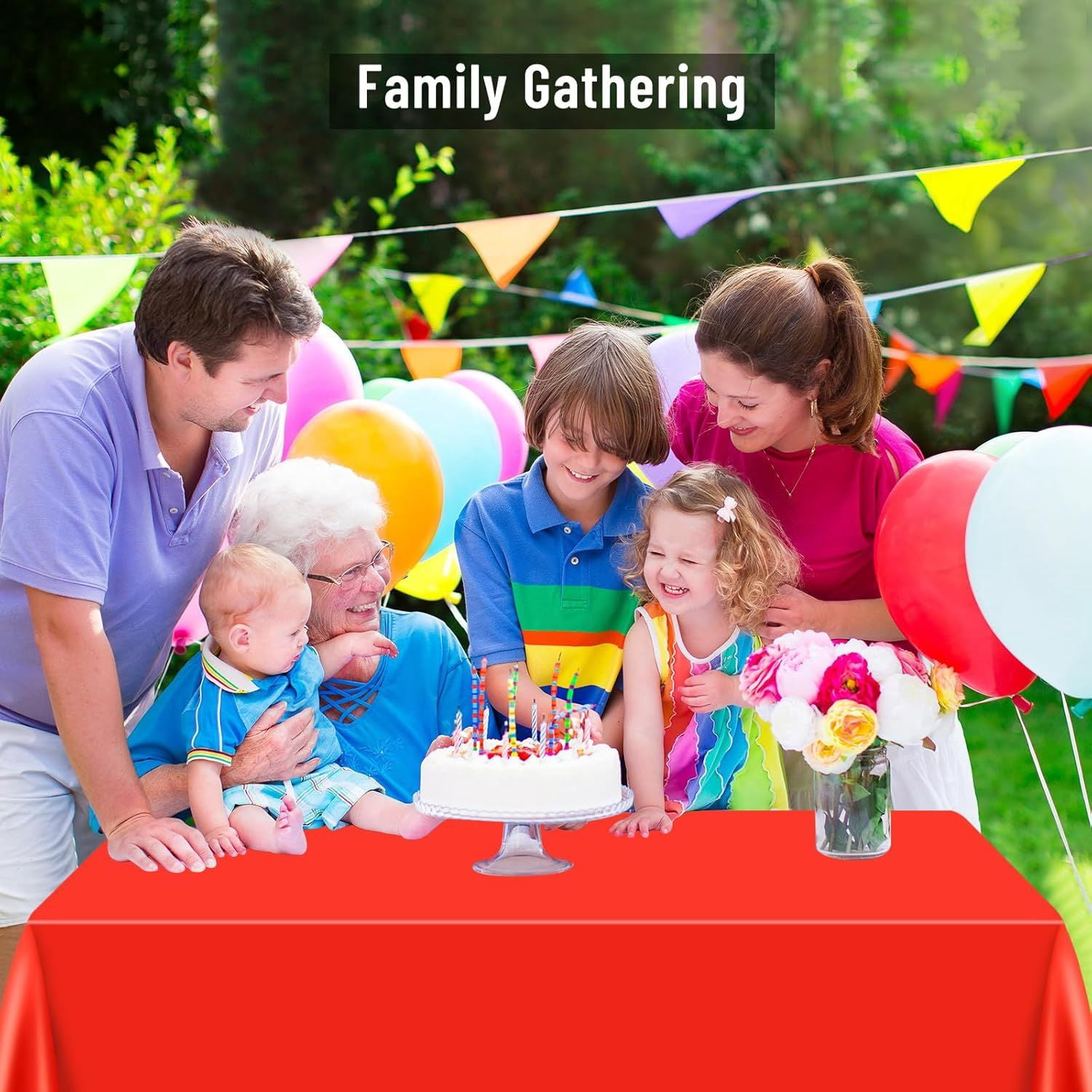 137 x 274cm Plastic Tablecloth Rectangle Table Covers Metallic Party Tablecloth Faux Foil Table Cover for Birthday Wedding Christmas 12PCS